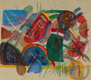 Aquarell 'Mit Wald und Regenbogen' by Wassily Kandinsky Oil Painting Reproduction