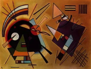 Black and Violet by Wassily Kandinsky Oil Painting Reproduction