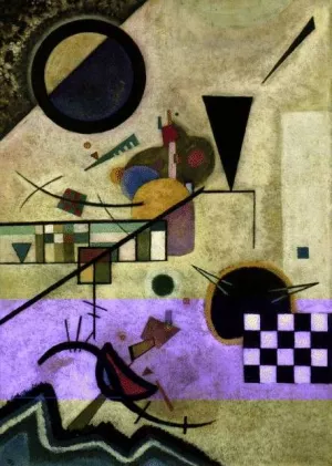 Contrasting Sounds by Wassily Kandinsky - Hand-Painted Oil Painting Reproduction