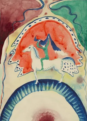 Design for the cover of the almanac 'The Blue Rider' by Wassily Kandinsky Oil Painting Reproduction