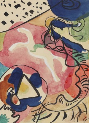 Design for the cover of the almanac 'The Blue Rider'IV by Wassily Kandinsky - Hand-Painted Oil Painting Reproduction