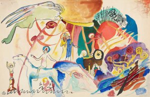 Draft for 'All Saints II by Wassily Kandinsky - Hand-Painted Oil Painting Reproduction
