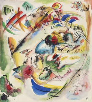 Draft for 'Dreamy Improvisation' by Wassily Kandinsky - Hand-Painted Oil Painting Reproduction