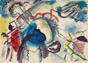 Draft for 'Picture with a white border' by Wassily Kandinsky - Hand-Painted Oil Painting Reproduction