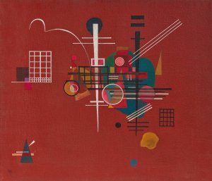 Dumpfes Rot by Wassily Kandinsky - Hand-Painted Oil Painting Reproduction