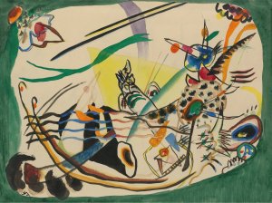 Entwurf Zu 'Gruner Rand' by Wassily Kandinsky - Hand-Painted Oil Painting Reproduction