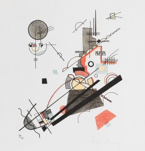 Frohlicher Aufstieg by Wassily Kandinsky - Hand-Painted Oil Painting Reproduction