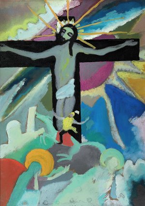 Gekreuzigter Christus by Wassily Kandinsky - Hand-Painted Oil Painting Reproduction