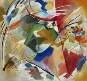 Painting with Green Center by Wassily Kandinsky - Hand-Painted Oil Painting Reproduction