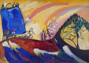 Painting with Troika by Wassily Kandinsky - Hand-Painted Oil Painting Reproduction