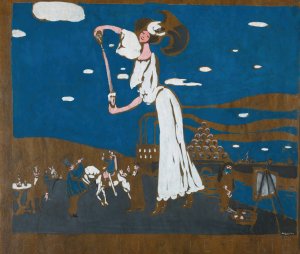 Sketch For A Poster For A French Brewery by Wassily Kandinsky - Hand-Painted Oil Painting Reproduction