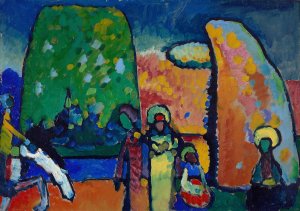Study on Improvisation No. 2 by Wassily Kandinsky - Hand-Painted Oil Painting Reproduction