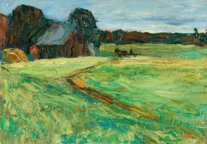 Vasilevskoe - Barn With Pony by Wassily Kandinsky Oil Painting Reproduction