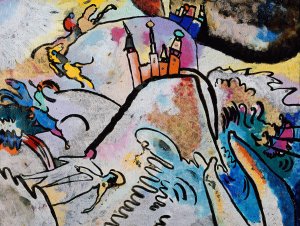 Main Product Photo of With Sun Painting by Wassily Kandinsky